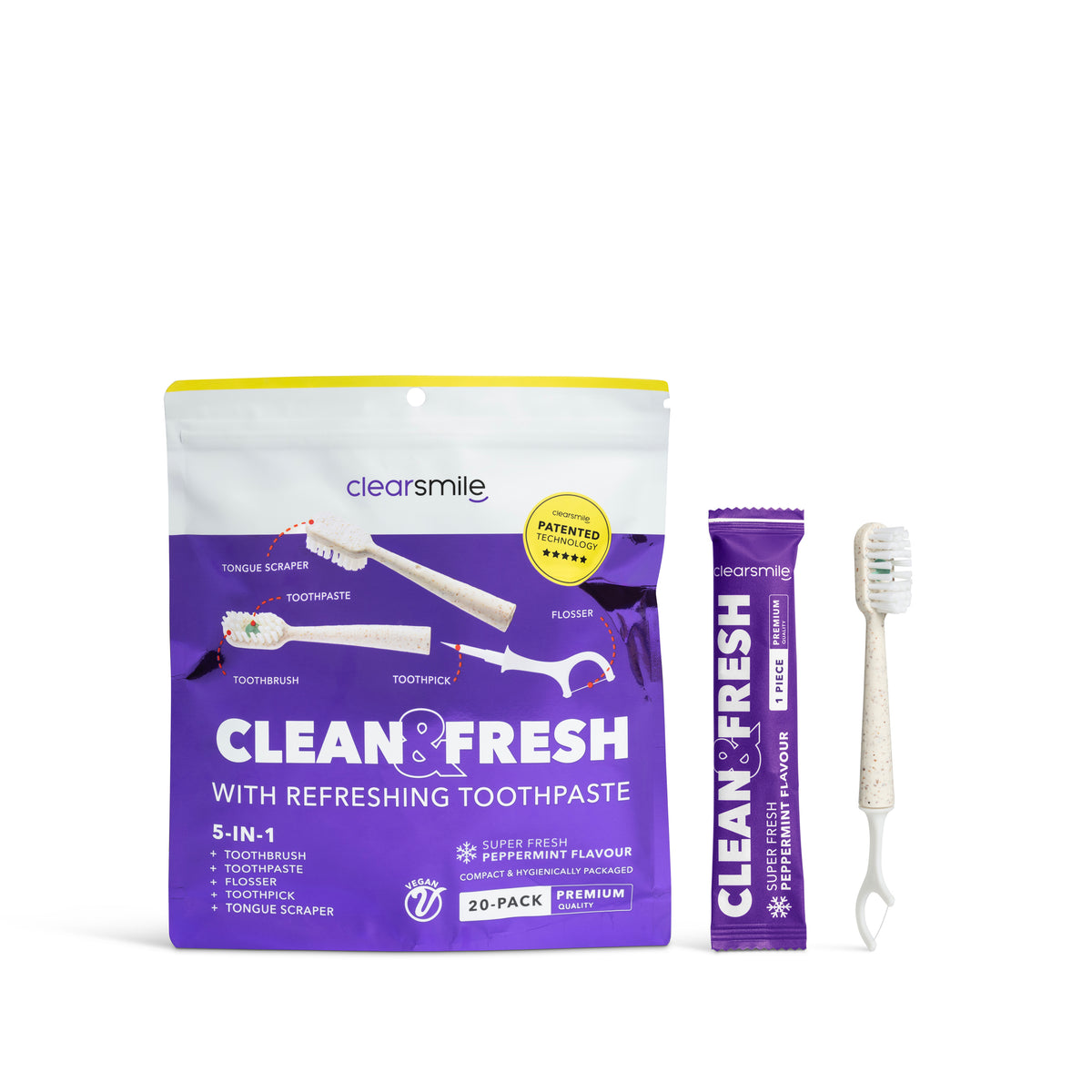 5 in 1 Tooth Brush · Clean & Fresh · Peppermint, afbeelding 3