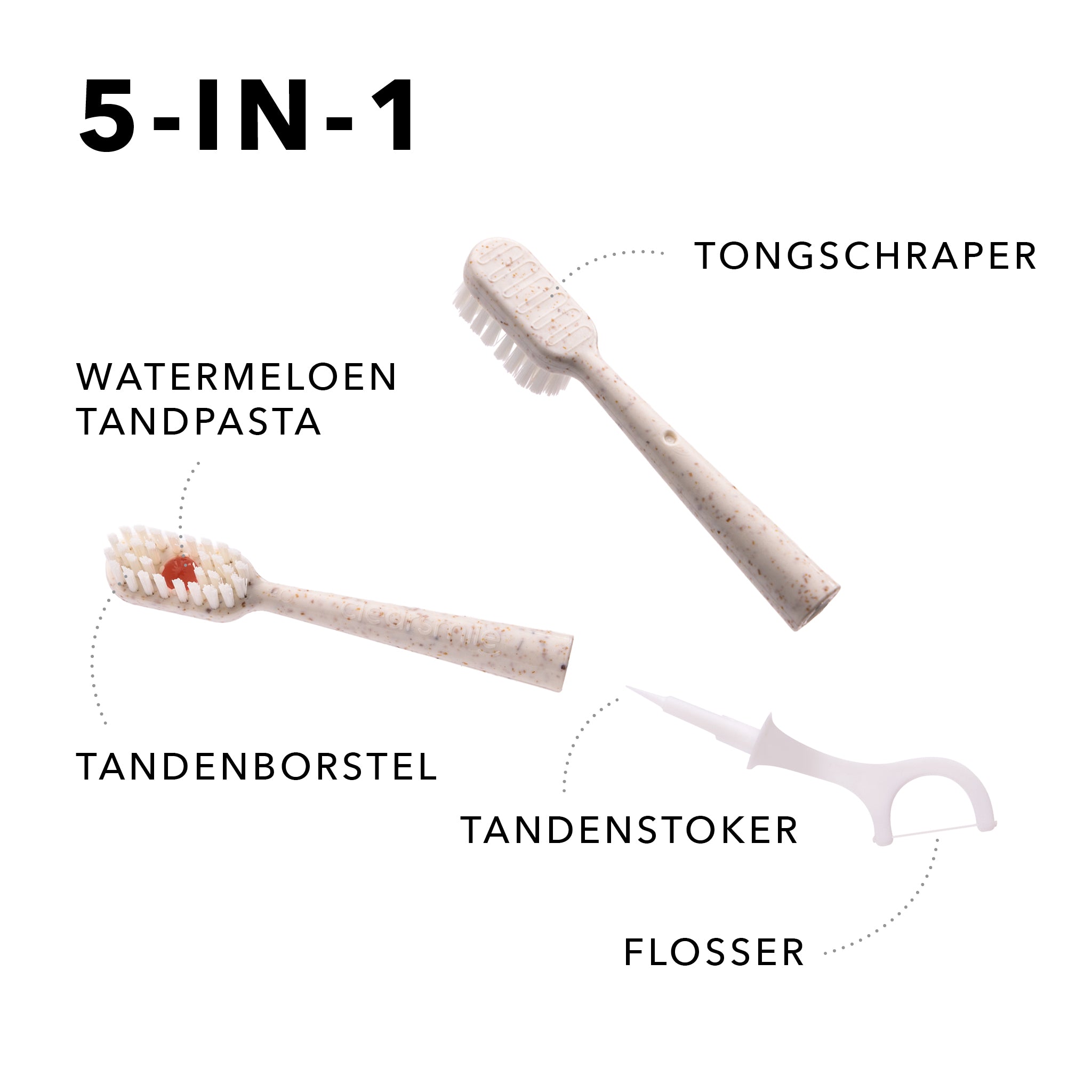 5 in 1 Tooth Brush - Clean & Fresh - Watermelon