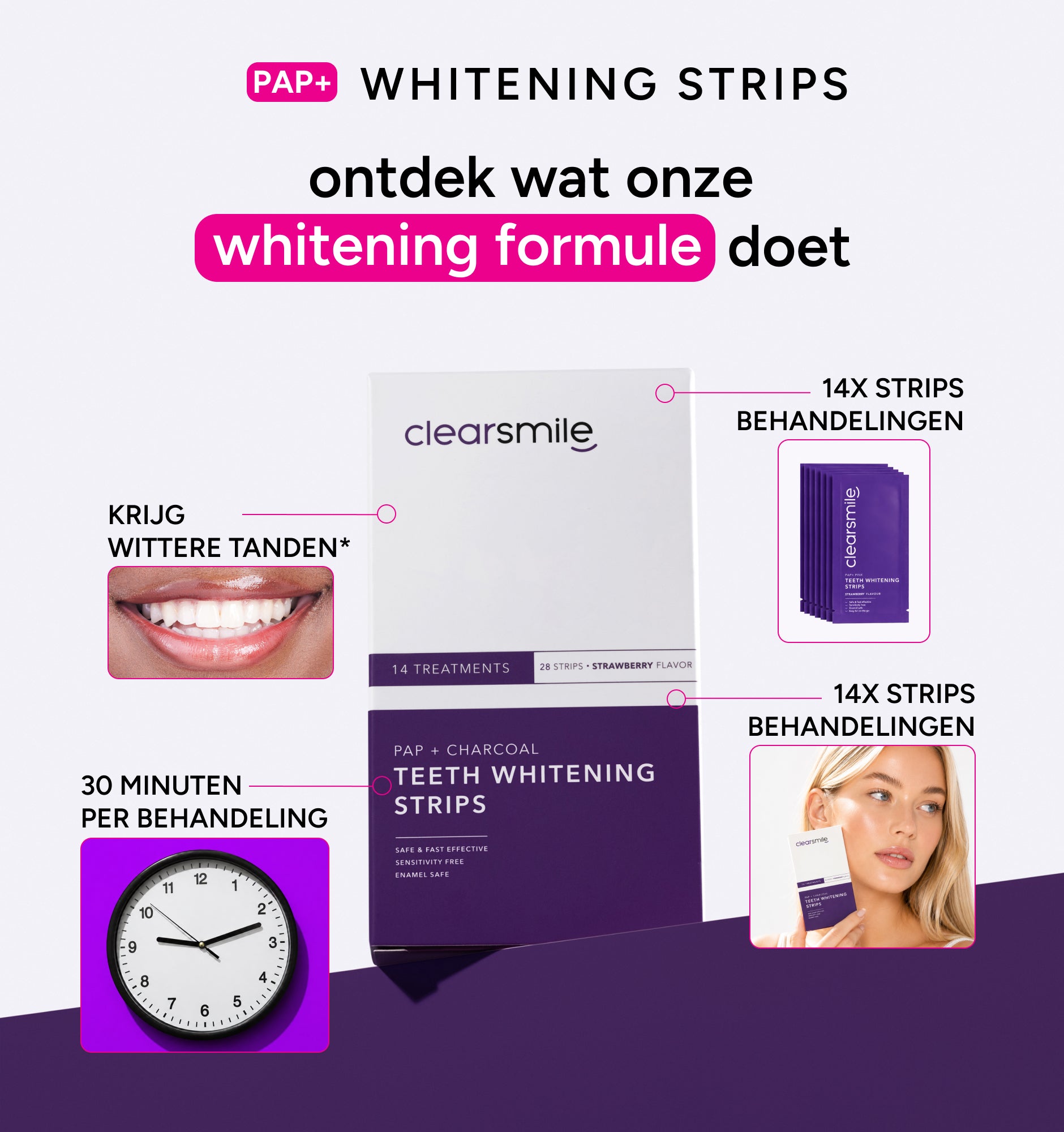 PAP+ Whitening Strips