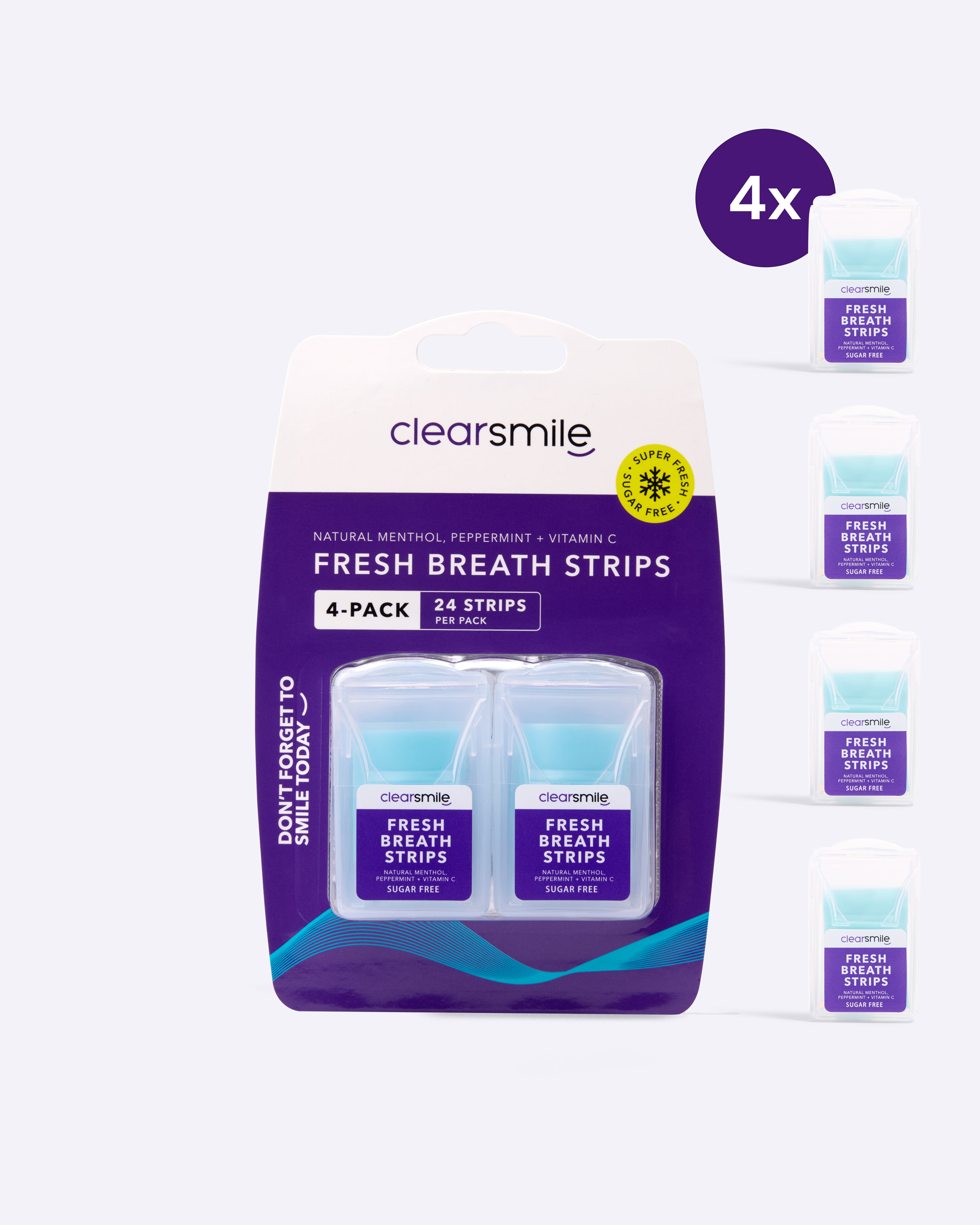 Fresh Breath Strips Mint [4-pack]