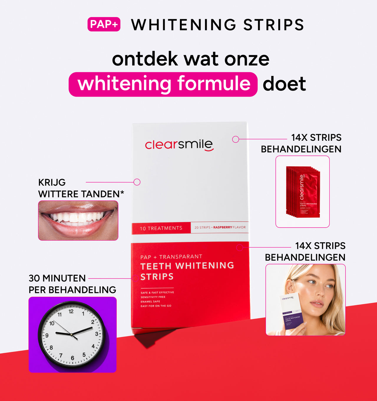 PAP+ Transparant Whitening Strips