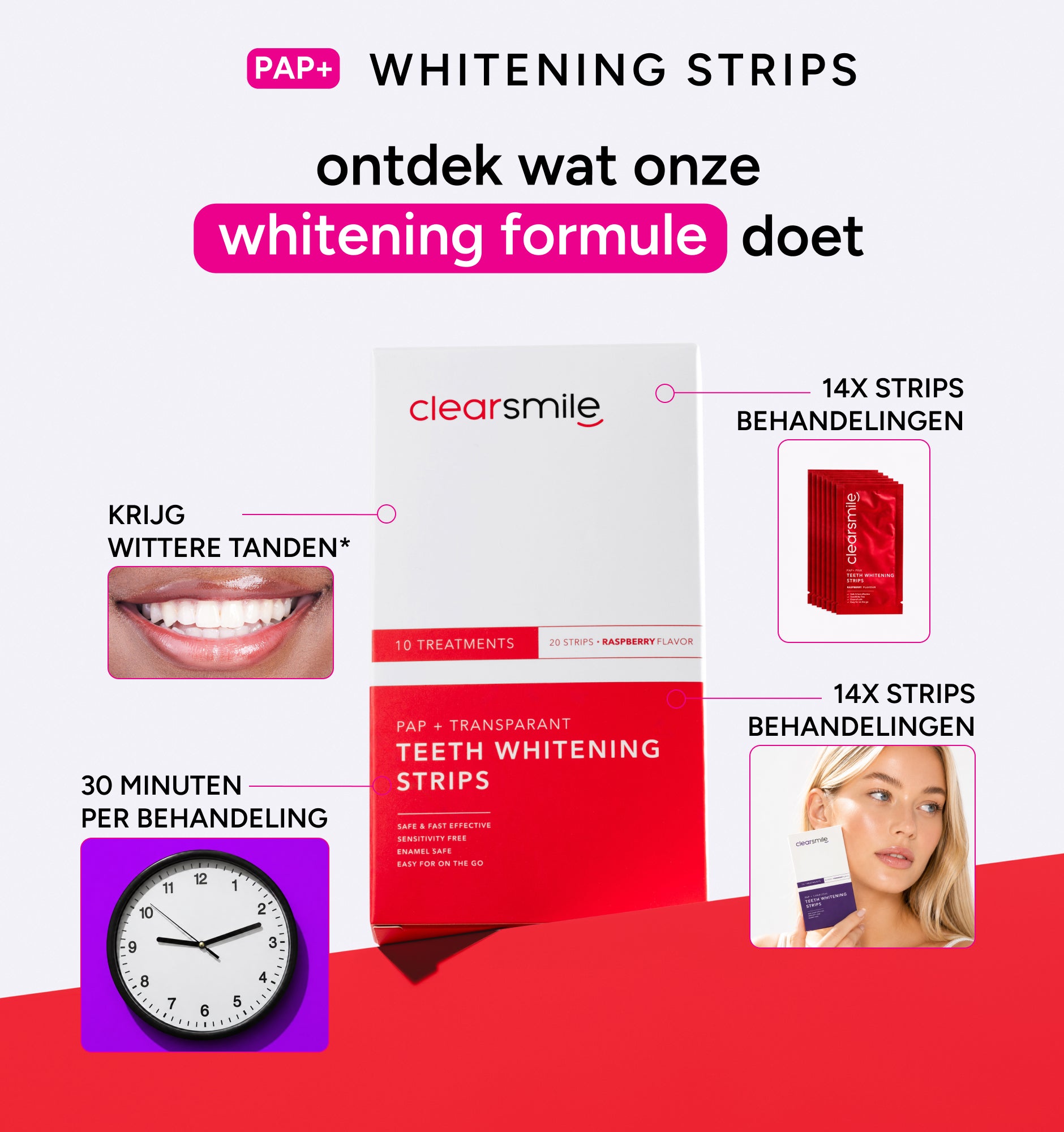 Clearsmile © PAP+ Transparent Whitening Strips 