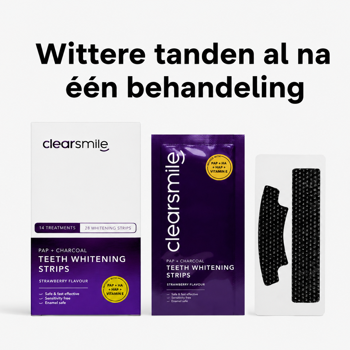 PAP+ Whitening Strips - Zonder pijn, wittere tanden